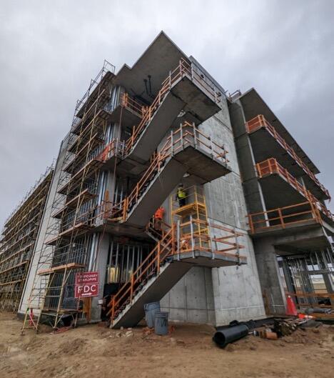 Education 2 building stairwell under construction